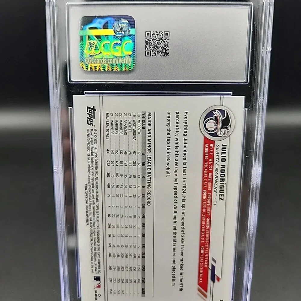 2025 Topps All Star Game Seattle Mariners Julio Rodriguez #32 CGC 10 Gem Mint - Picture 2 of 2